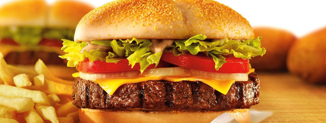 Lanches com hambúrguer